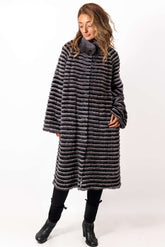 Women's exclusive coat from mink Dayana Grey
